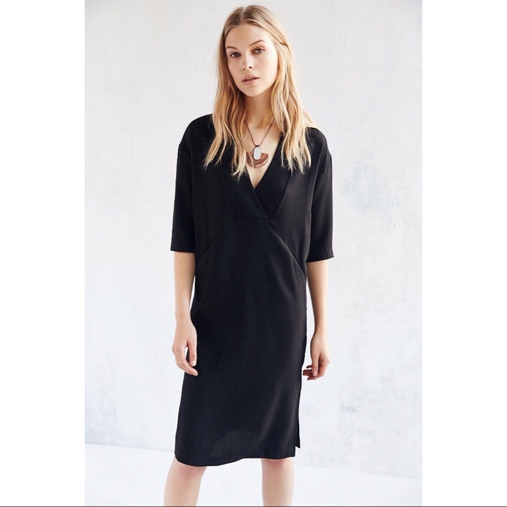 Crepe midi dress free people anthropologie ASOS Zara Abercrombie American eagle